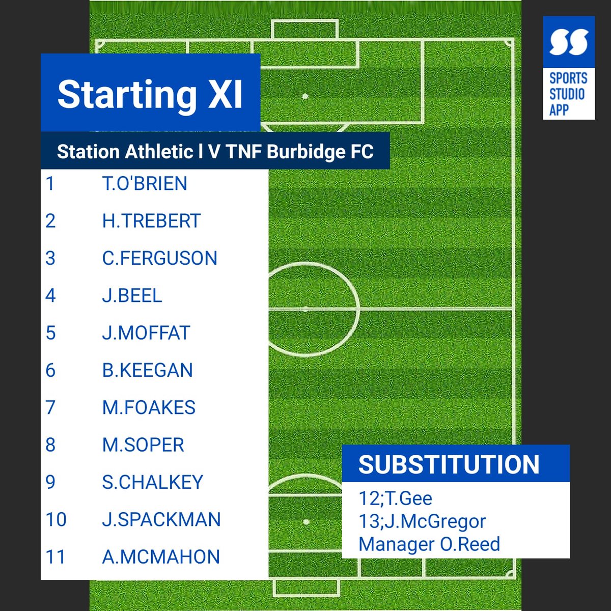 Confirmation of the first teams starting XI yesterday. Plenty of boys still to come back into the side to gel throughout August, ready to hit the season hard. #ChooChoo