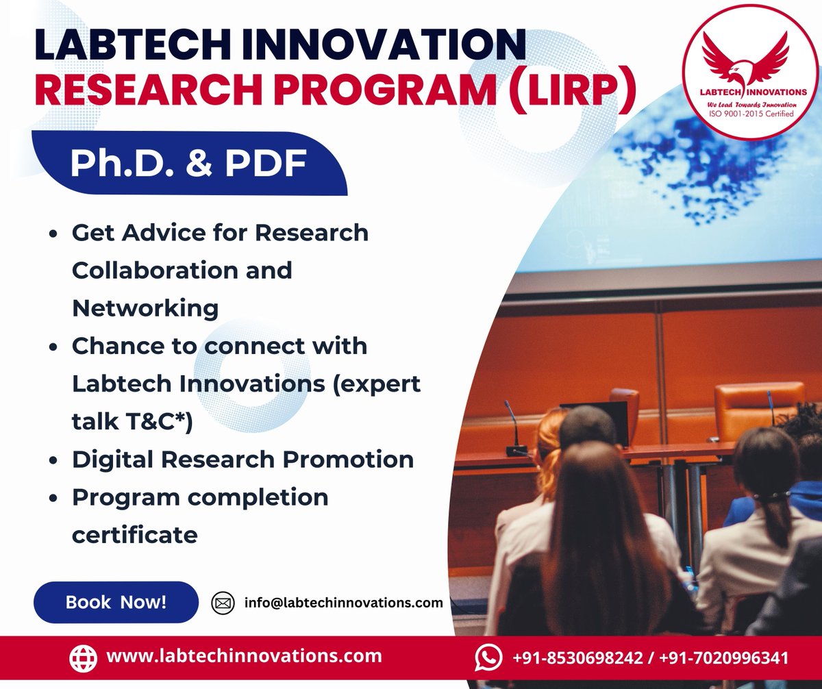 #labtechinnovations #PhDProgram #researchcollaboration #DigitalResearch  #Researchopportunity #ResearchMatters #AcademicJourney #doctoralstudent #doctoralprogram #phdresearch