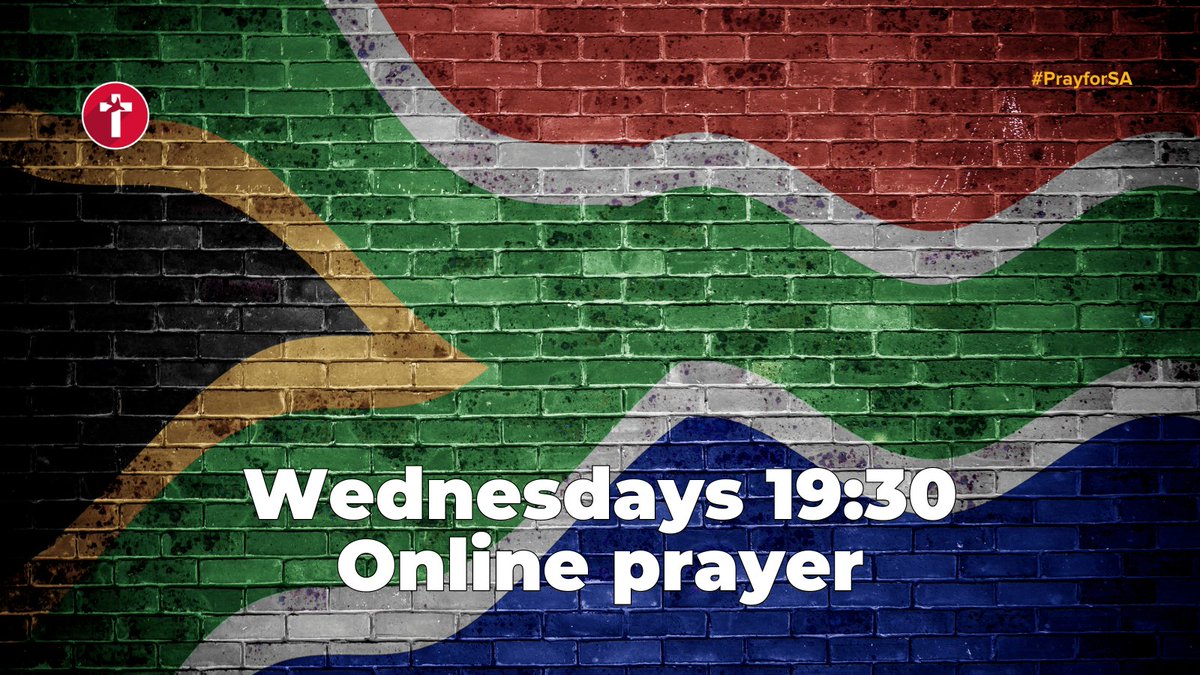 HatfieldChurch's tweet photo. PRAYING TOGETHER 🇿🇦
We meet at 19:30 online on Wednesdays – except the last Wednesday of the month – to pray for South Africa TOGETHER.
Invite your prayer partner or community group and click this 🔗 https://t.co/i6iUBiTezd to join us!
https://t.co/o3HgI02qkE #prayforSA https://t.co/AZjYaNnJ4x