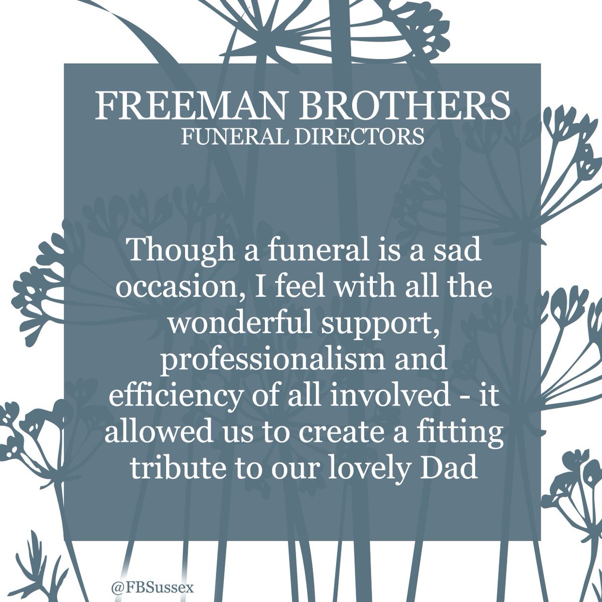 FBSussex's tweet photo. Reviews such as this one mean a lot to us - thank you! #MondayMotivation #FuneralDirector #bereavement #CustomerComment #GoogleReview https://t.co/bOD8MK1n25