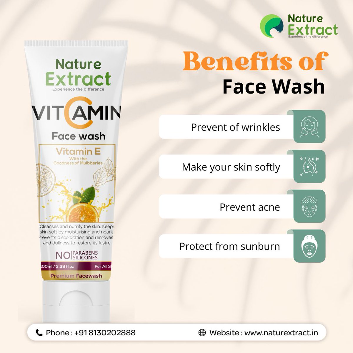 naturextract's tweet photo. Discover your radiant self! 🌿📷 Embrace nature's soothing touch with our revitalizing face wash. 📷📷 Experience the magic of natural extracts,  revealing a glowing, refreshed complexion. 📷 Unveil your true beauty!  📷#NatureExtract  #NaturalBeauty #SkinCare https://t.co/kCI8K3y6PY