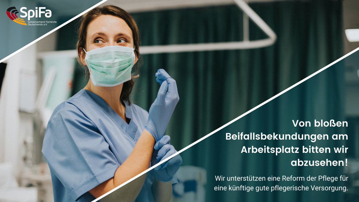 SpiFa_eV's tweet photo. Die Menschen in Deutschland brauchen auch zukünftig auf eine gute pflegerische Versorgung. Dafür müssen das Berufsbild und die Arbeitsbedingungen der #Pflege verbessert werden. Mehr im #SpiFa-Positionspapier zum #Koalitionsvertrag unter: https://t.co/kAGBKfJuzo https://t.co/Mz1TgVzAAz