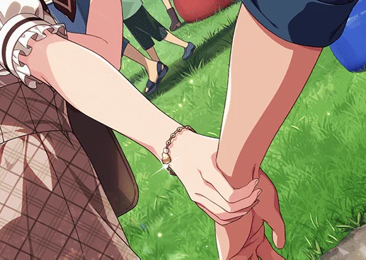 私服のSHSカードで腕組んだり裾を摘んだりしてるところがあるの好き