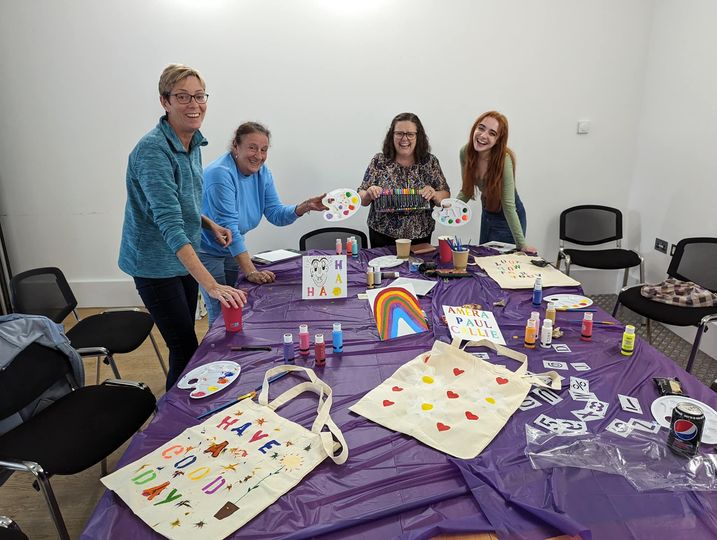 Scottish Families in Inverclyde (@sfadinverclyde) on Twitter photo Lovely evening getting the creativity flowing for Time For Me Tote Bag and Canvas painting on Tuesday evening at Broomhill Gardens and Community Hub <a href="/InWorkHub/">Broomhill Gardens and Community Hub</a> 🎨💜 Lovely evening getting the creativity flowing for Time For Me Tote Bag and Canvas painting on Tuesday evening at Broomhill Gardens and Community Hub <a href="/InWorkHub/">Broomhill Gardens and Community Hub</a> 🎨💜