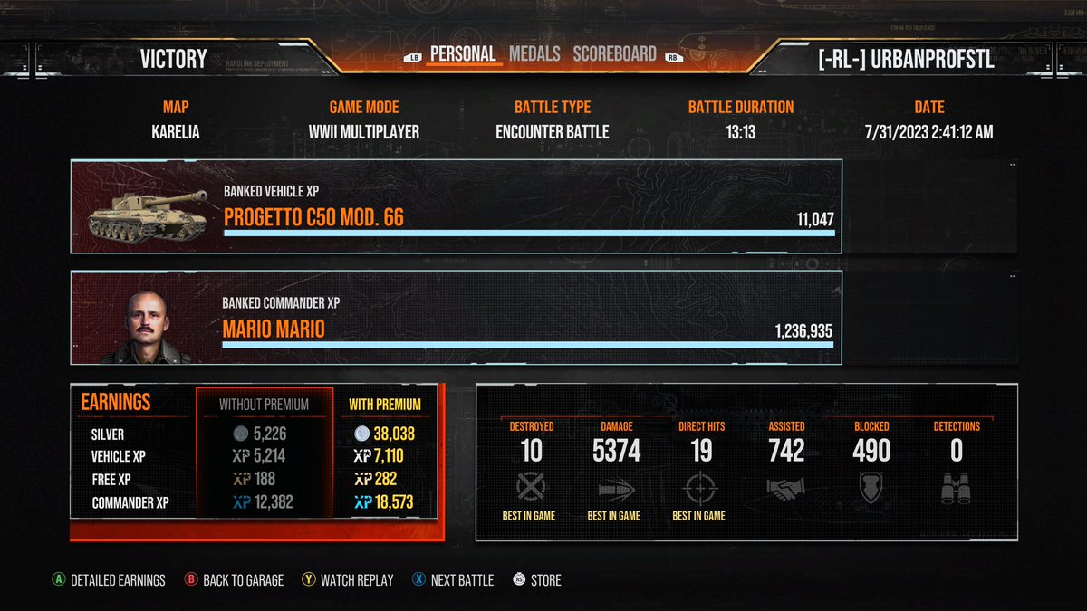 UrbanProfStL's tweet photo. Celebrating 650 tanks with an Ace Tanker by snagging a Pool’s Medal in my Italian Heavy. @WoTConsole #worldoftanks #xbox https://t.co/vxasl73PGh
