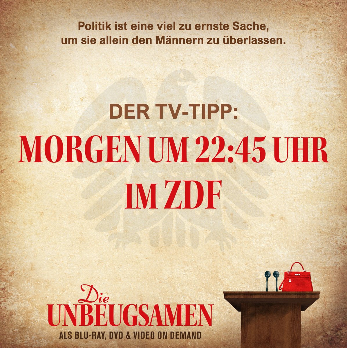 Die Unbeugsamen - morgen Abend um 22:45 Uhr im <a href="/ZDF/">ZDF</a>!

#dieunbeugsamen
#gleichberechtigung
#feminismus
#Sexismus
#TVTipp
<a href="/broadviewtv/">BROADVIEW Pictures</a> 
@filmedienrw