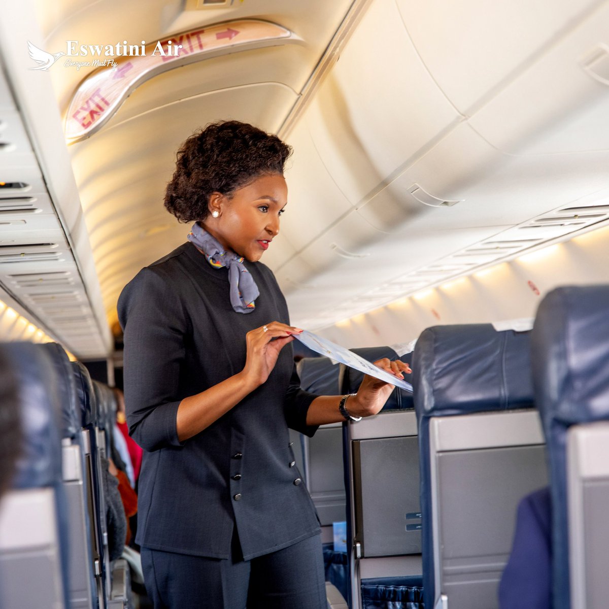 Flying this week? Get ready to sit back, relax, and enjoy Eswatini Air’s finest hospitality.

Catch a flight on 🌍 eswatiniair.co.sz 

#FlyEswatiniAir #Airtravel #EswatiniAirCabinCrew
#EveryoneMustFly