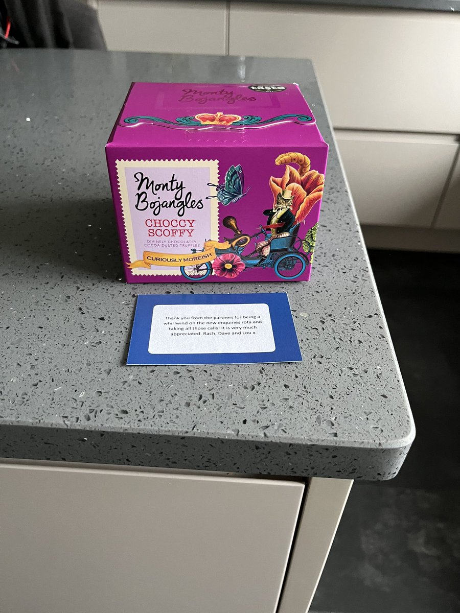Had a sad morning saying goodbye again to the gorgeous Buddy but thanks to our lovely SI partners, these choccies might cheer me up! Thank you @RachaelAram @louisejenkinsIM @DavidJWithers