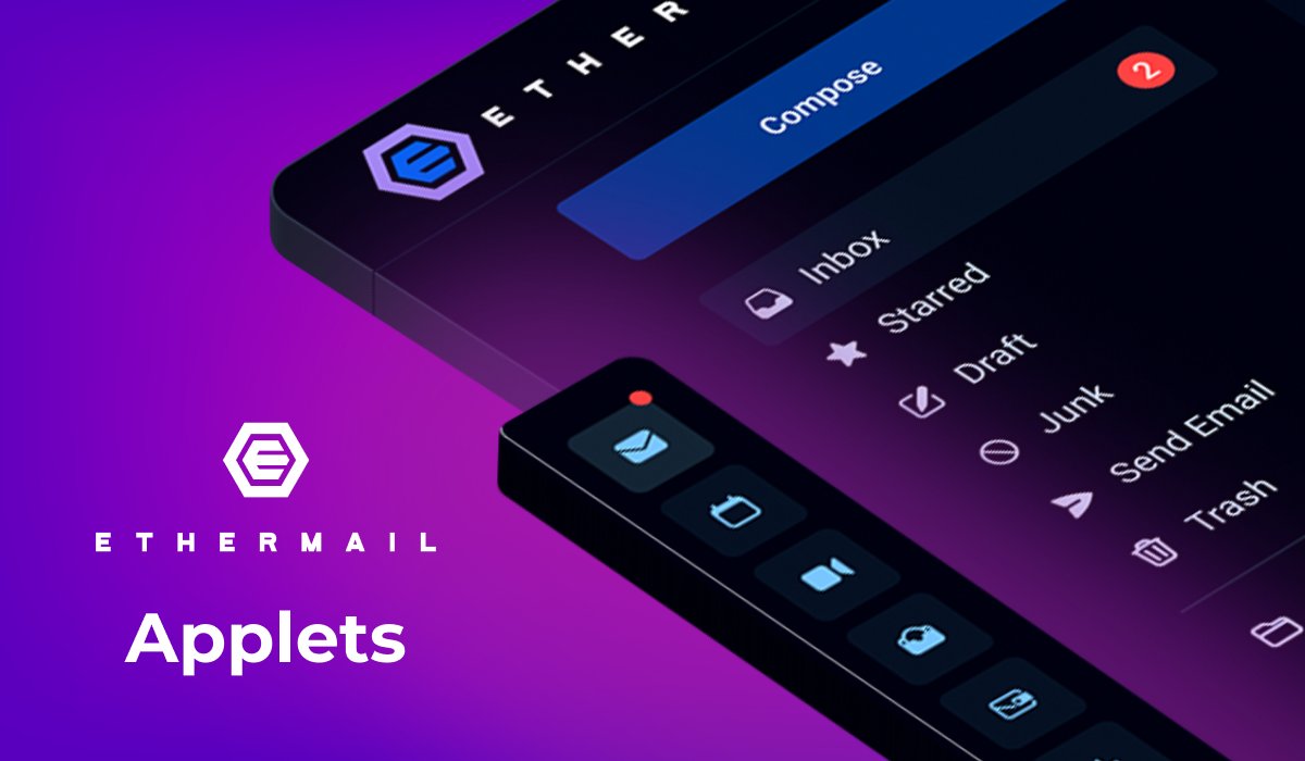 🎉📧 We are proud to introduce our newest feature - applets! 
Enrich your UX💡and access powerful features directly from your email inbox 📥. 
Partner with us, integrate your product, and connect with users! Read more here <a href="/Crypto_Potato/">CryptoPotato Official</a> -cryptopotato.com/ethermail-laun…
