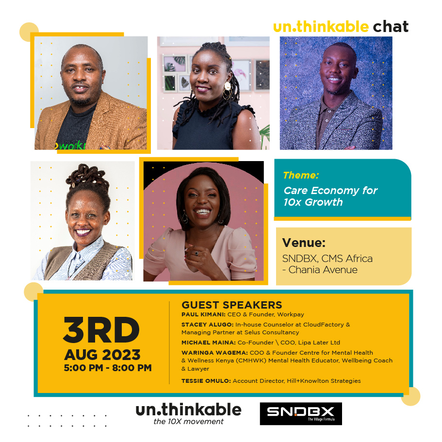 unthinkable_ke's tweet photo. The #businessenvironment is tough, the #Macroenvironment is unpredictable, the #financialenvironment is depressing...yet we all still have to show up and be our best in pursuit of #10xgrowth. Come, let's talk about the #CareEconomy, and how to navigate #Wellness in a healthy way. https://t.co/SSrLumg4Ia