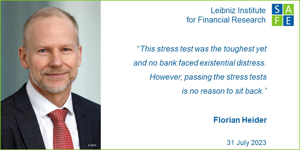 SAFE_Frankfurt's tweet image. 🏦SAFE's Scientific Director @fheider assesses the results of the latest #ECB and #EBA stress test: 
🇪🇺 While EU banks remained resilient, passing the test is not a reason to sit back.

Read more👉safe-frankfurt.de/news-latest/al… #StressTest