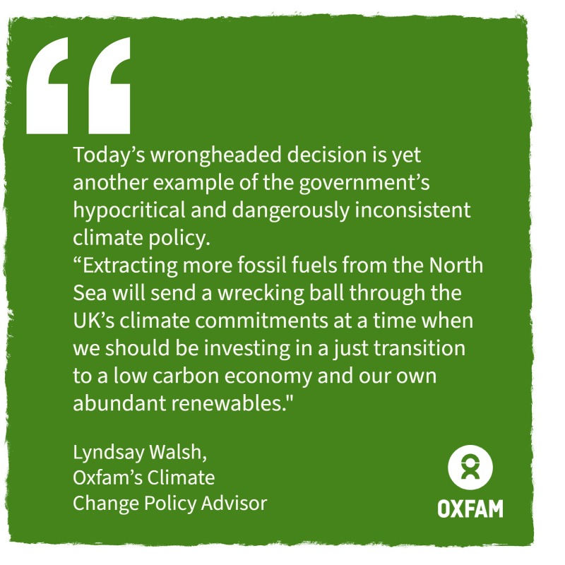 oxfamgbpress's tweet photo. REACTION: Oxfam response to the government’s decision to approve at least 100 new gas and oil licenses for the North Sea

Full reaction here: https://t.co/RofUQodiL9 https://t.co/J1u05DhhUr
