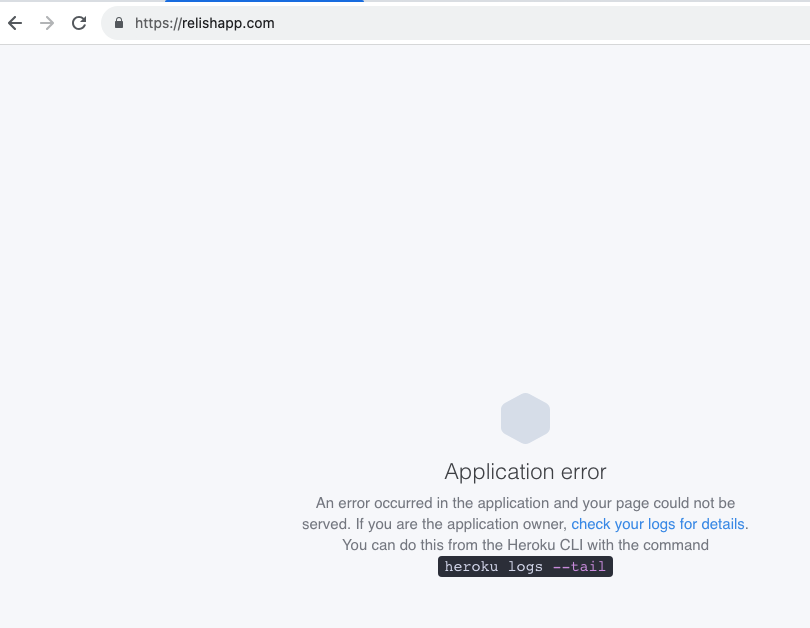 benissimo's tweet photo. @relishapp your site is down https://t.co/voPcR6BIys