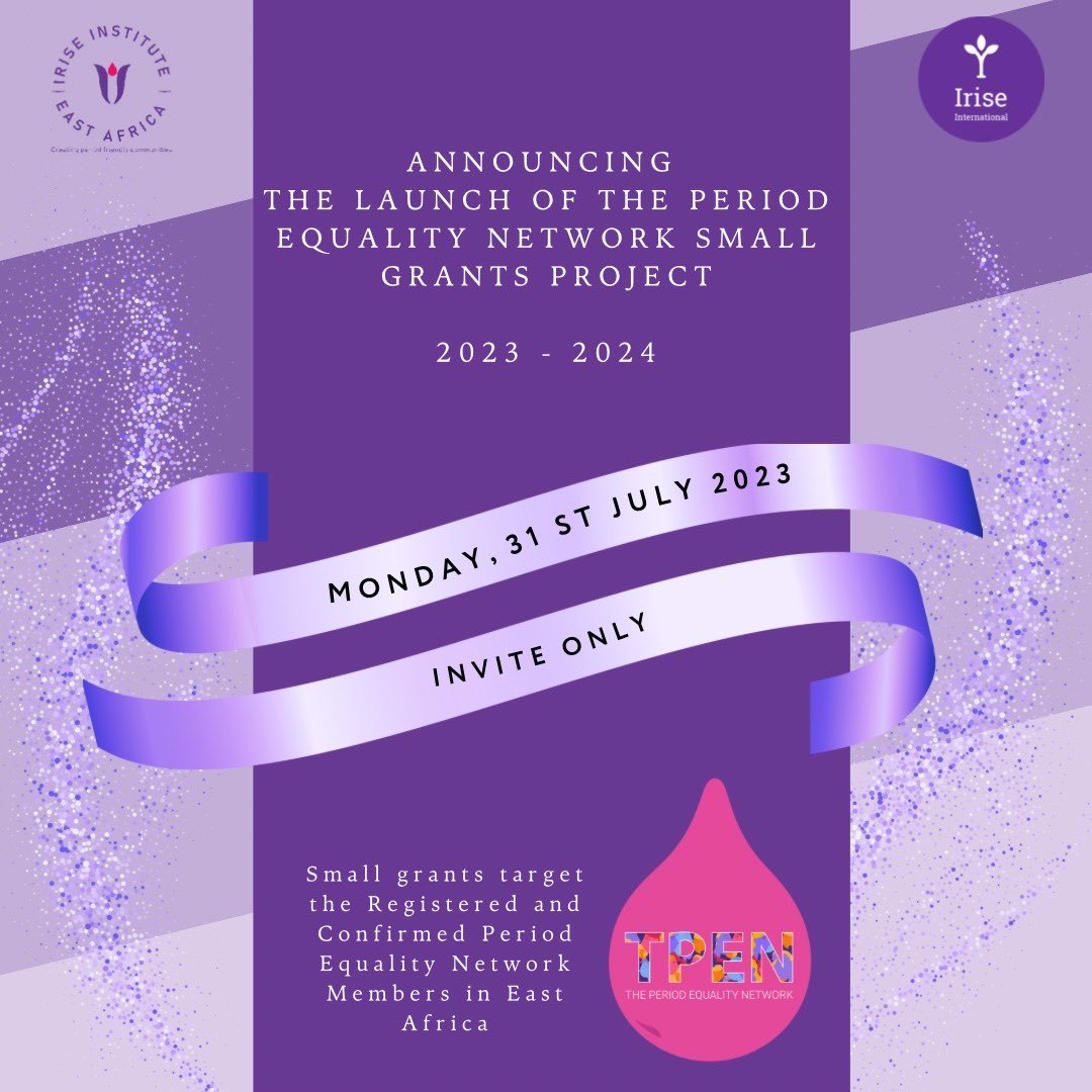 Gufasha_Found's tweet photo. We are happy to join @irise_int and our fellow Period Equality Network members today for the launch of the small grants projects.
We can not keep girls in school or empower them to realize their fullest potential without addressing their menstrual challenges. https://t.co/Wh71llPKyq