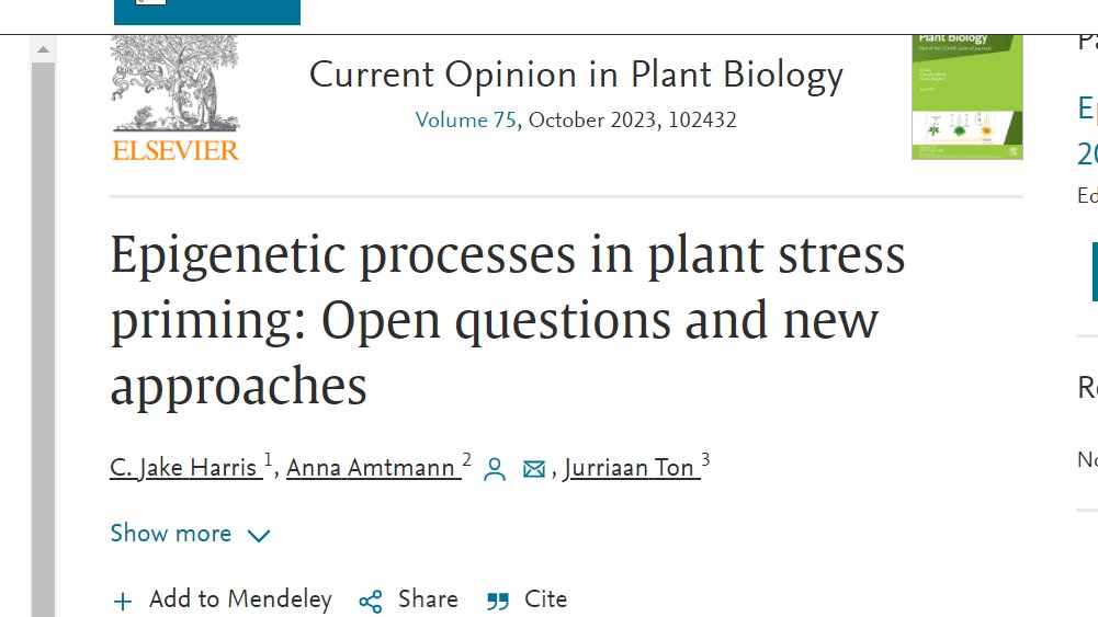 AnnaAmtmann's tweet photo. Just out. Critical review on Epigenetic Processes in Plant Stress Priming. Based on long Zoom discussions for an (unsuccessful) sLOLA application  and a shared sense that this field urgently needs to test causalities. Tools are becoming available. https://t.co/4hDI9eXRqW https://t.co/Ie5GFYrjwW