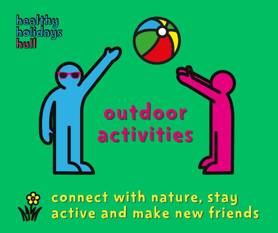 Get outdoors and have some fun! Help children to stay active and make new friends with @Healthyholshull 🌳

👉 healthyholidayshull.org 

#HealthyHolidaysHull #HAF2023