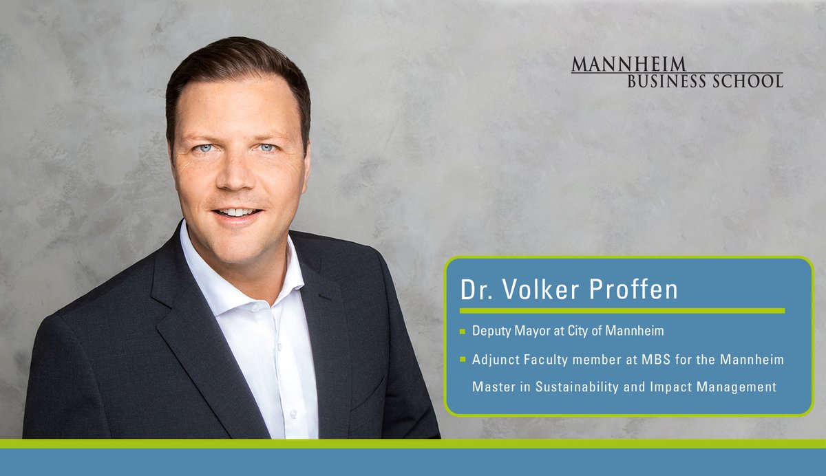 Another remarkable professional development happened for a member of the MBS community. Dr. Volker Proffen has been elected as deputy mayor of the City of Mannheim. Congratulations and good luck for your tenure! Learn more about our program here: mannheim-business-school.com/msim/