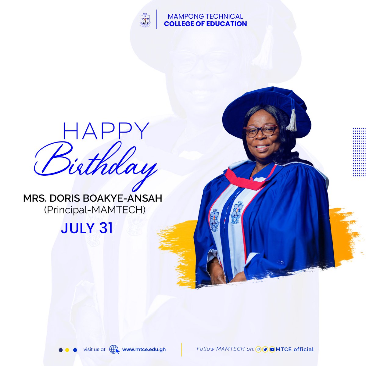MTCE_Official's tweet photo. Today is our Mama's birthday...
Let's wish her all the goodies in life..
#MTCEAT100
#MAMTECH
#MTCE
#THEMEN
#BIRTHDAY https://t.co/Omql8ekrfu