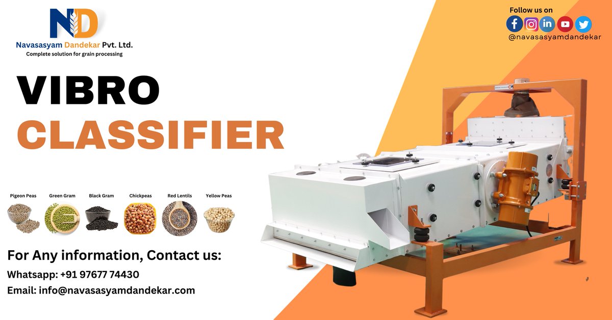 Ndplgrains's tweet image. Upgrade your sorting game with NDPL Vibro Classifier! Say goodbye to impurities and ensure top-quality products with our cutting-edge technology. 🌾✨ #NDPL #VibroClassifier #QualitySorting #Efficiency