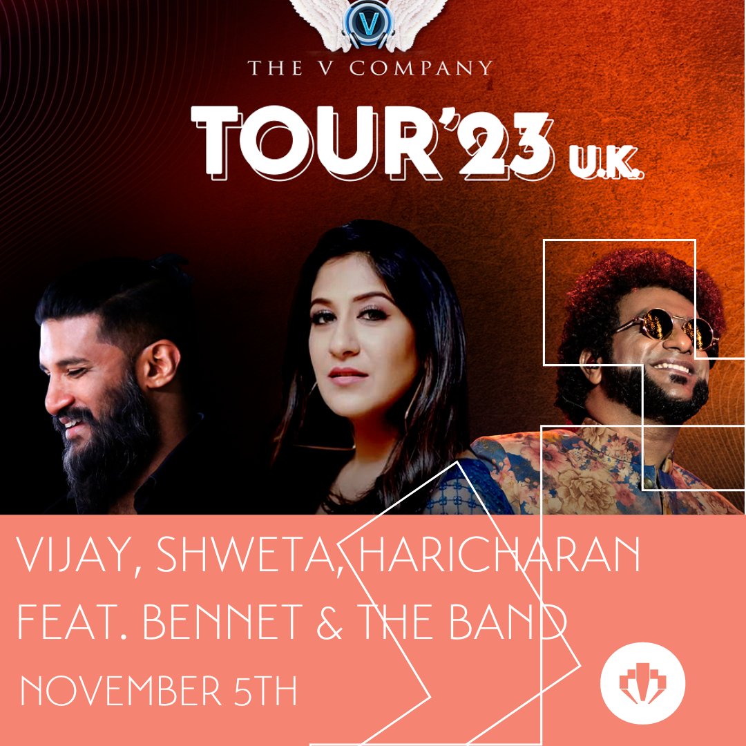 General On-Sale for @IAMVIJAYYESUDAS @_ShwetaMohan_ @HaricharanMusic & Bennet and the Band is now LIVE! 🎟️link.dice.fm/x749f217bf3b #VijayYesudas #ShwetaMohan #Haricharanmusic #bennetandtheband #londongigs