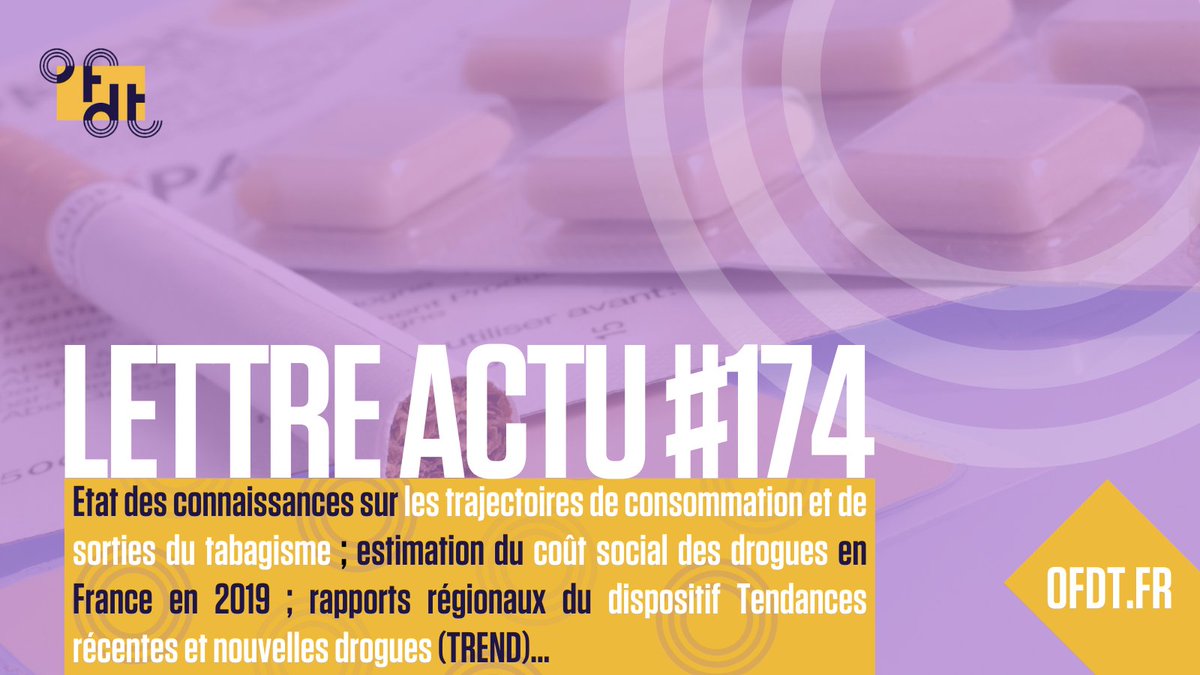 OFDT's tweet photo. #LettreActu | Découvrez un entretien autour des trajectoires de consommation et de sorties du tabagisme de l'enquête #TABATRAJ, les derniers rapports régionaux du dispositif #TREND, la revue de presse ...
La lire➡️https://t.co/lxNnjHApdf
S'abonner➡️https://t.co/MDHlTzHSYK https://t.co/0BUD0JUnEI