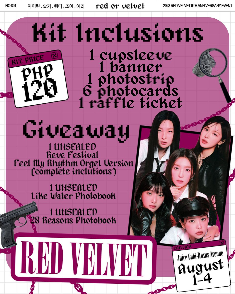 𝐑𝐈𝐍𝐆 𝐓𝐇𝐄 𝐀𝐋𝐀𝐑𝐌! 🚨

Calling all Luvies to join us for a cuplseeve event in honor of 𝐑𝐞𝐝 𝐕𝐞𝐥𝐯𝐞𝐭's 9th debut anniv on Aug. 1-4 at <a href="/juicecubiph/">Juice Cubi Philippines</a> - Roxas Ave! Just purchase 𝟏 𝐝𝐫𝐢𝐧𝐤 🧋 and pay an additional 𝐏𝐇𝐏 𝟏𝟐𝟎. See you there Luvies! 😉