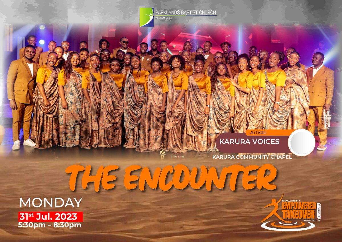 ParkieBaptist's tweet image. We’re more than excited to invite you to Join us for Revival Season 9.

 Day 1: Monday 31st July:
 Our Senior Pastor Rev Ambrose Nyangao, will be breaking the word and the guest ministers will be Karura Voices. Services are both In-person and online on our Facebook &amp;amp; YouTube…