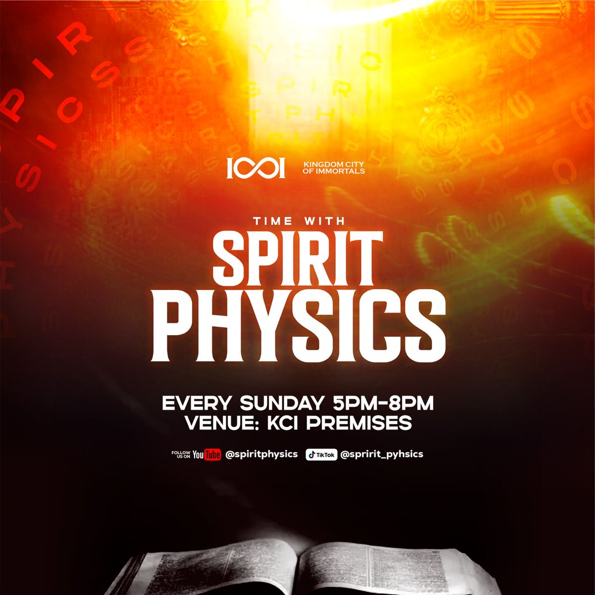 The_RealKalel's tweet photo. Time With Spirit Physics.
Sundays: 5PM-8PM
Venue: KCI premises (Near Ampomah Estates, Frafraha)
#TWSP https://t.co/W9zOkmiHoP