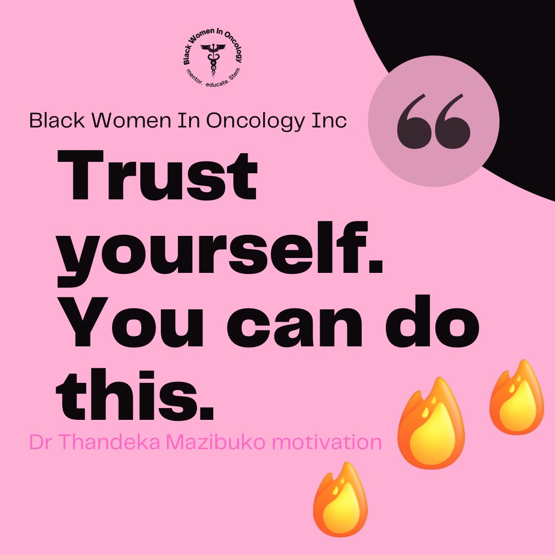 WomenOncologist's tweet photo. Believe in yourself, 🌟 you've got this! 💪😄 #blackwomeninoncology #mandeladay2023 #ABCAC #ABCAC2023 https://t.co/IhWrqO5zTl