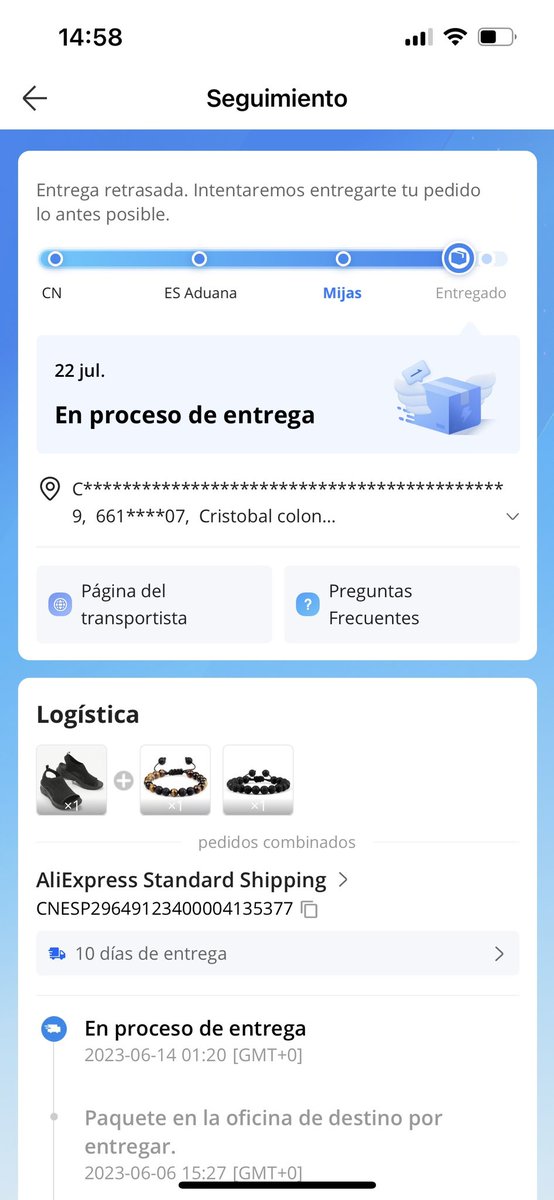 AbdelAmazian1's tweet photo. @AliExpressES son estafadores junto a ecoscooting ni me entregan el paquete ni me devuelven mi dinero, aliexpres sabe muy bien que el paquete no esta entregado pero quiere un certificado de una empresa fantasma. https://t.co/Fy6opRxvkn