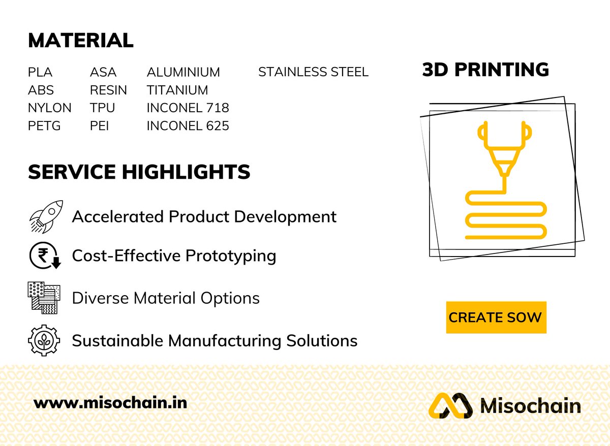 misochain's tweet photo. Bring complex ideas to life with our 3D Printing!  Choose from a variety of materials to turn your vision into reality. Explore the endless possibilities today! #3Dprinting  #Innovation https://t.co/GJLqUyAwYI