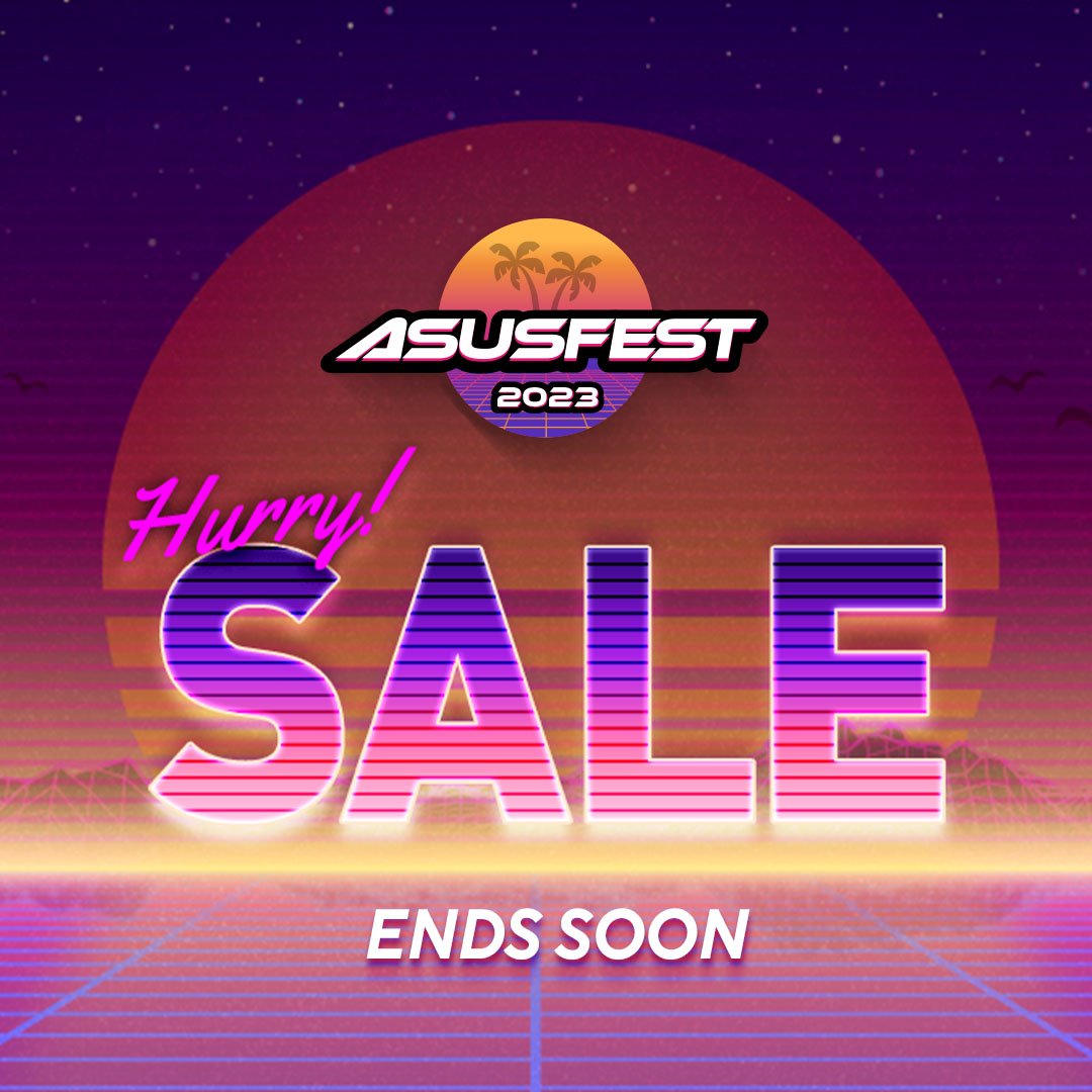 ASUS_ROGUK's tweet photo. It's almost all over!

#ASUSFest23 comes to a close today!

But wait! You've still got time to get involved!

✅ PC Giveaway!
✅ Savings!
✅ Festival Tickets!

Enter now! https://t.co/Bs3AS17xH8 https://t.co/NLJmW6DHi2
