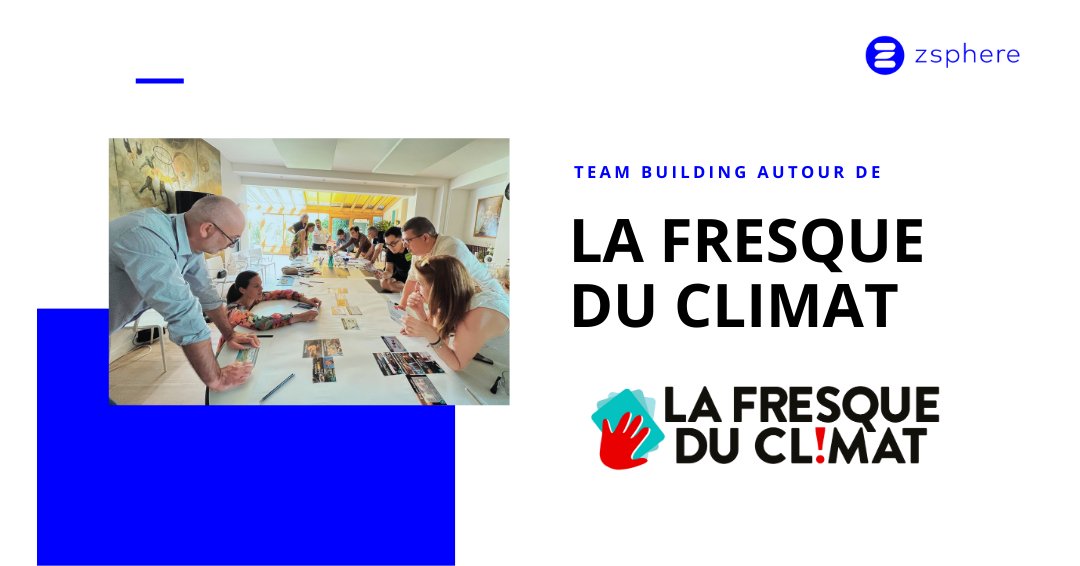 ZSphere_France's tweet photo. Nous avons découvert La Fresque du Climat lors de notre séminaire de fin d'année. C'est une manière ludique et très inter-active de prendre conscience de l'urgence climatique ! 
Participez vous aussi aux ateliers de la Fresque du Climat à titre personnel ou professionnel ! https://t.co/OMYIWbrPJR
