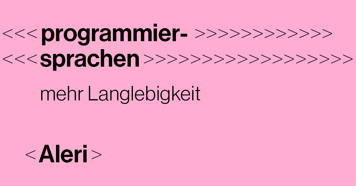 AleriSolutions's tweet image. Mehr #Langlebigkeit bei #Programmiersprachen - worauf muss geachtet werden? Mehr dazu auf LinkedIn ➡️bit.ly/47dG9Es