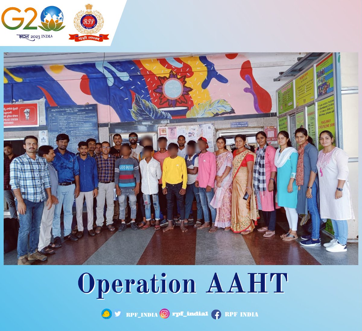 RPF_INDIA's tweet photo. Restoring Hope, Protecting Future !
Excellent collaborative effort by #AHTU teams of Secunderabad, resulted in the arrest of two traffickers with the safe rescue of 02 children from potential trafficking.
#OperationAAHT #EveryChildMatters #StopChildLabour #EndHumanTrafficking https://t.co/1BUkX6mwVU