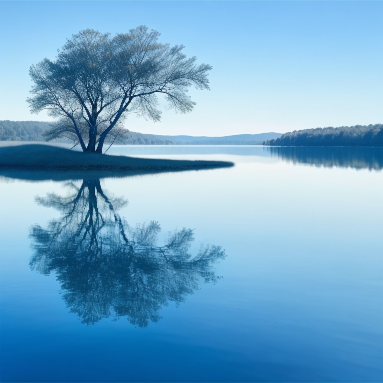 PrintlyDesigns's tweet image. 🍃 Amidst the stillness, it embraces its solitude, a masterpiece of nature&apos;s poetry! 🍂 #TreeReflection #PeacefulSerenity #LoneBeauty #Art