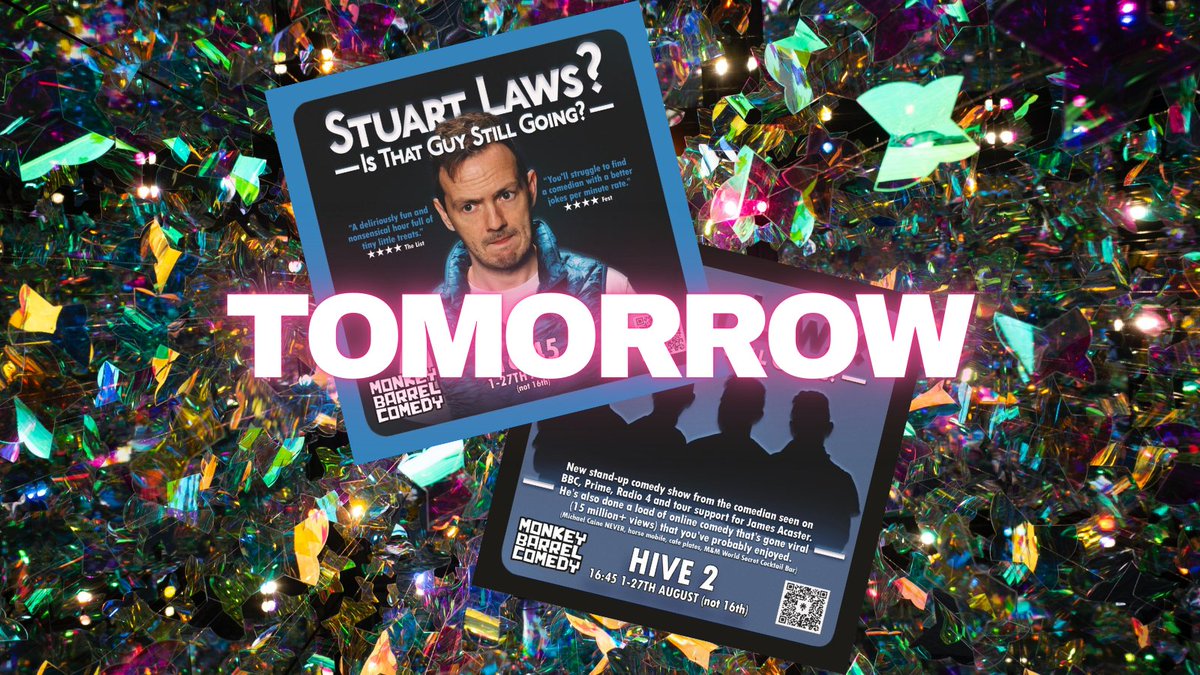Dog At A Disco (@dogatadiscoprod) on Twitter photo 📢 Stuart Laws? Is That Guy Still Going? starts
🪩TOMORROW🪩
📍Monkey Barrel (Hive 2) <a href="/BarrelComedy/">Monkey Barrel Comedy</a>
🗓️16:45, 1 - 27 August
⭐️⭐️⭐️⭐️Fest
⭐️⭐️⭐️⭐️The Skinny
⭐️⭐️⭐️⭐️Ed Fest Mag
⭐️⭐️⭐️⭐️Three Weeks
⭐️⭐️⭐️⭐️ShortCom
🎟️🎟️🎟️ tickets.edfringe.com/whats-on/stuar… 📢 Stuart Laws? Is That Guy Still Going? starts
🪩TOMORROW🪩
📍Monkey Barrel (Hive 2) <a href="/BarrelComedy/">Monkey Barrel Comedy</a>
🗓️16:45, 1 - 27 August
⭐️⭐️⭐️⭐️Fest
⭐️⭐️⭐️⭐️The Skinny
⭐️⭐️⭐️⭐️Ed Fest Mag
⭐️⭐️⭐️⭐️Three Weeks
⭐️⭐️⭐️⭐️ShortCom
🎟️🎟️🎟️ tickets.edfringe.com/whats-on/stuar…