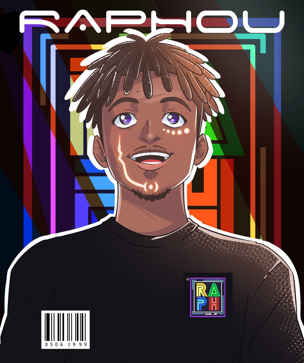 raphaelcakpo's tweet photo. Je vous présente mon nouvel avatar 😎 #Raphou

Les couleurs ,la créativité et la gaieté sont ce qui me caractérise le mieux 🎨😃 alors je suis parti sur cette base.
#Raphael_StudioArt

Illustration entièrement réalisée sur #Clipstudiopaint 

#illustrationart #characterdesign https://t.co/ePGCjbQP1c