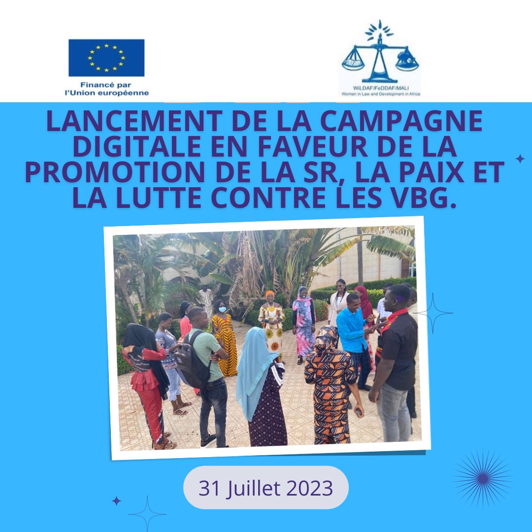 Lancement de la campagne digitale en faveur de la promotion de la SR, la cohésion sociale et la lutte contre les VBG.
#Santé de la Reproduction  #JournéedelafemmeAfricaine #égalitédeschances 
#projet_kelen
#Union_Européenne
#marie_stoppes
#MaSantéMonDroit
