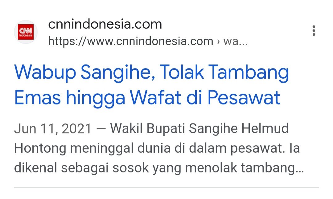 tiap ngomongin tambang di Indonesia, selalu ingat nasib tragis wabup Sangihe.