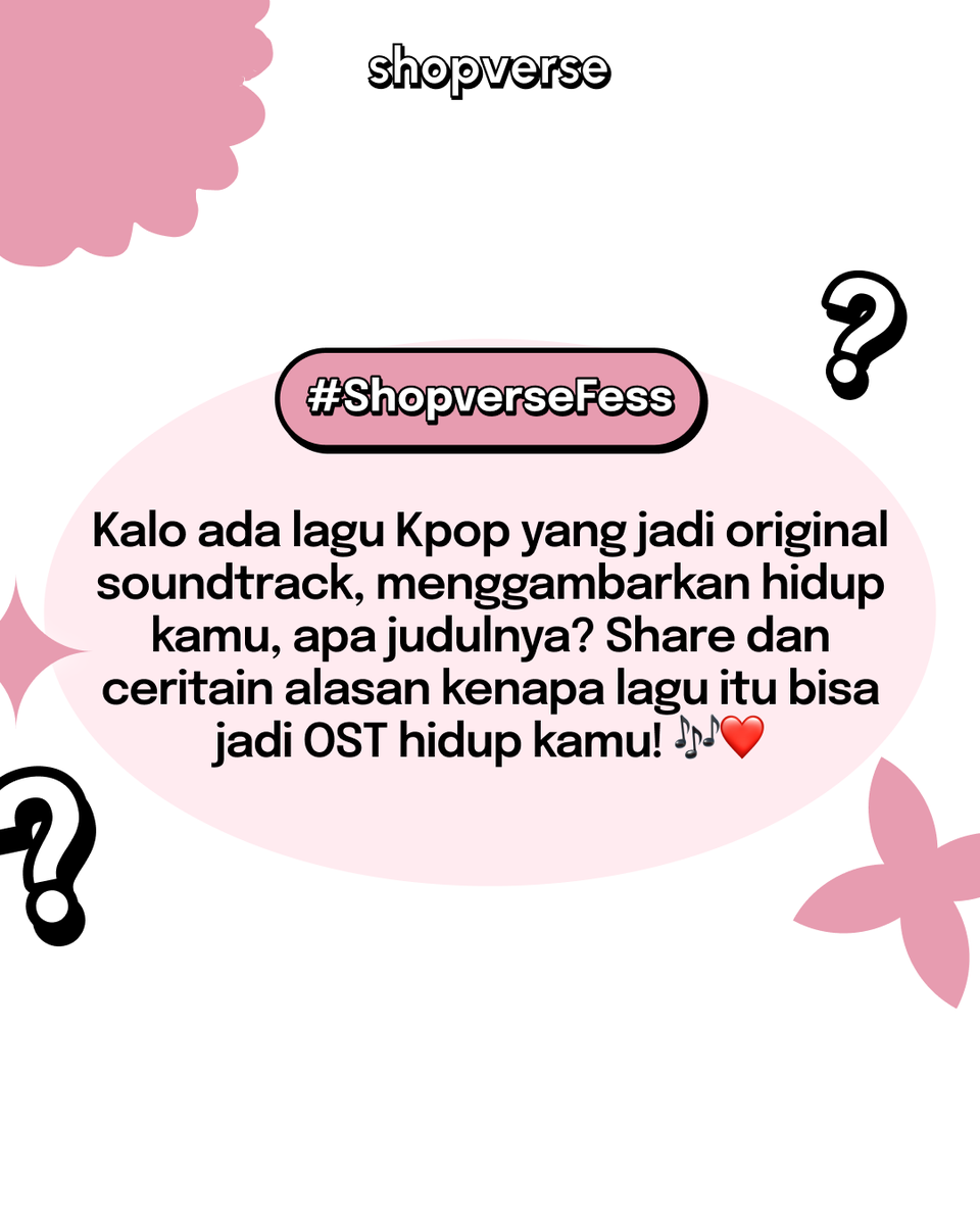 shopverse_id's tweet photo. Lagu kpop yang relateeee banget sama hidup kamu? 🧐

---
Jajan merch #JaminanTermurah di SV🫶
✅DP 25% doang
✅Freeongkir!

#shopversefess #kpopmerchmurah #kpopmerch https://t.co/M3JjwZA3wM