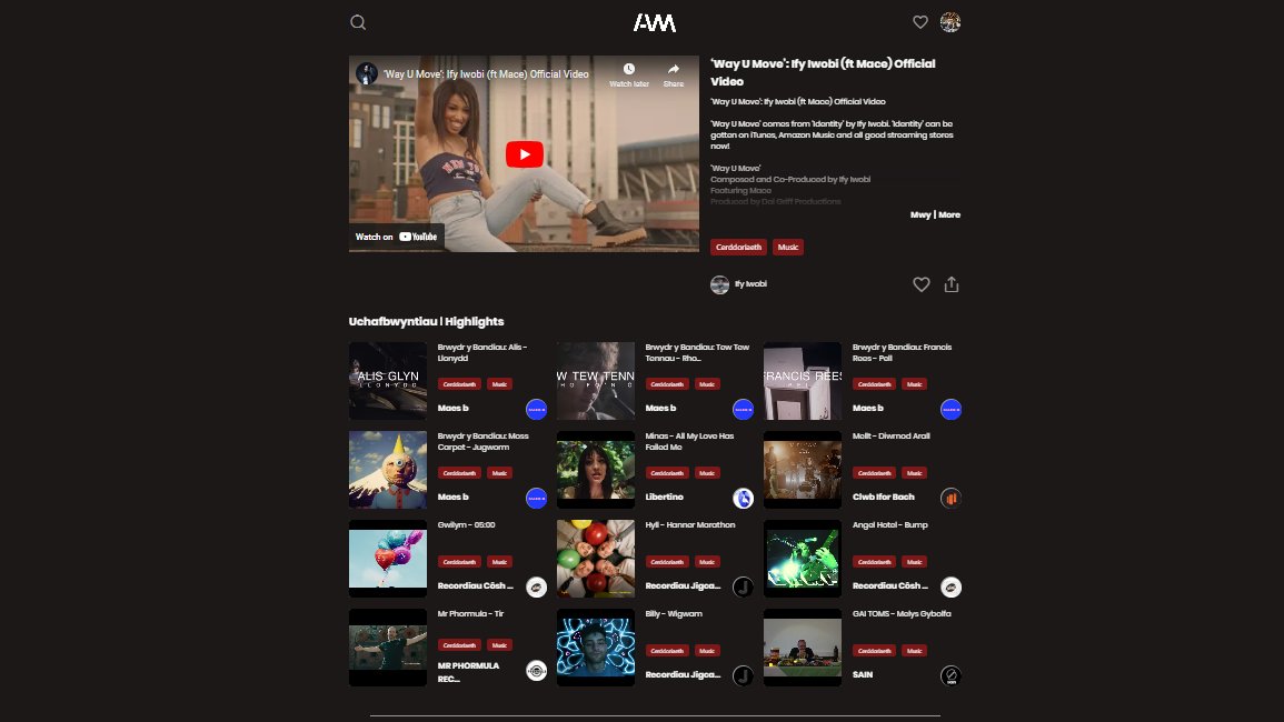 🎬Takeover Fideos Cerddoriaeth | Music Video Takeover🎬

🎵 Cyfle i ddathlu cerddoriaeth o Gymru ar dudalen flaen AM nawr! 

🎵Celebrate music from Wales on AM's homepage now!

amam.cymru