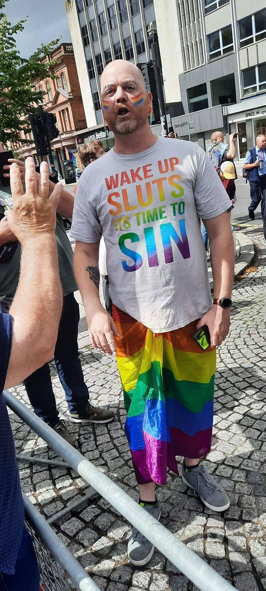 Tipler1983's tweet photo. PRIDE used to be about gay people showing pride in who they are, as they used to face serious discrimination &amp; were even criminalised. 

Now it’s turned into a freak show with people dressed as tampons, adults in nappies, and all sorts of other filth. And all in front of kids. https://t.co/fdmJNEpUMC