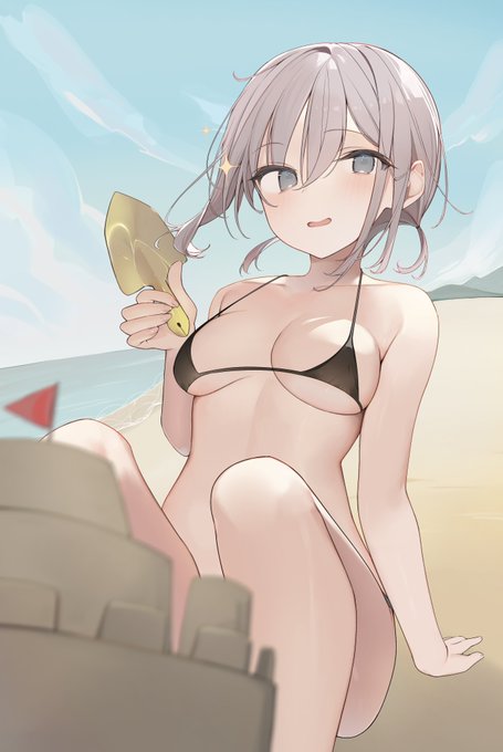 どやぁぁ✨どうだ!完璧な砂のお城を見ろー! 