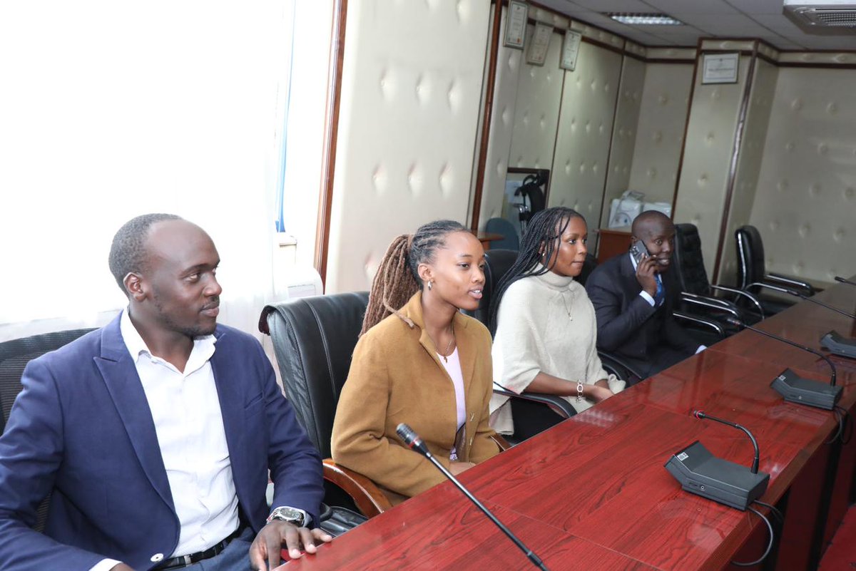 EnviClimateC_Ke's tweet photo. The Ministry’s Youth Focal Point Mr James Thonjo this morning met  representatives of Inter-University Environmental Students Association (KIUESA) led by their Chairman Mr Brian Seroney. https://t.co/2VruxkuDD2