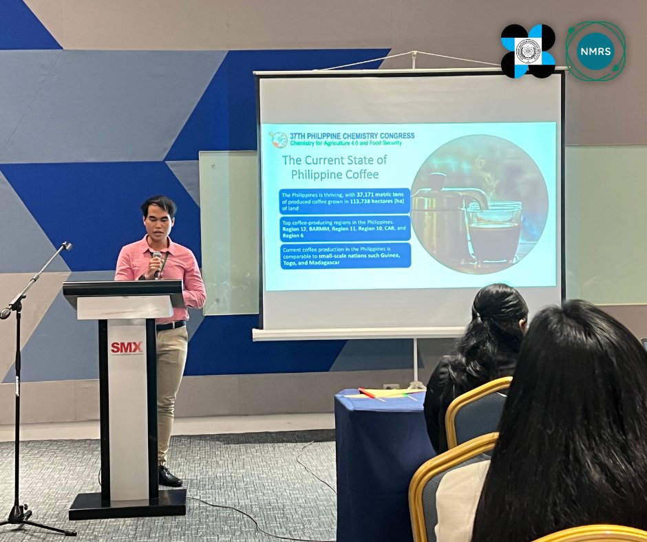 NMRSpnri's tweet photo. Dr. Emmanuel Garcia shared a presentation at the Forum on Chemistry and Agriculture 4.0 and Food Security. Meanwhile, Dr. Angel T. Bautista VII and Mr. Kevin Neil Tan presented their respective papers in the oral category of the 37th Philippine Chemistry Congress.
#37PCC https://t.co/G7VtWmMhe4