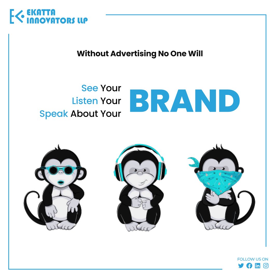 Ekatta2's tweet photo. "🌏👀 See your Brand, 🎧👂 Listen to Your Brand, 💬🗣️ Speak About Your Brand! 📢 Embrace the power of effective branding and make your mark in the digital world with ekatta. 
https://t.co/eHyUEfsB9d
.
#ekattainnovators #ek #ekatta #ekattainnovatorsllp #branding #digitalmarketing https://t.co/S5A6UNThE5