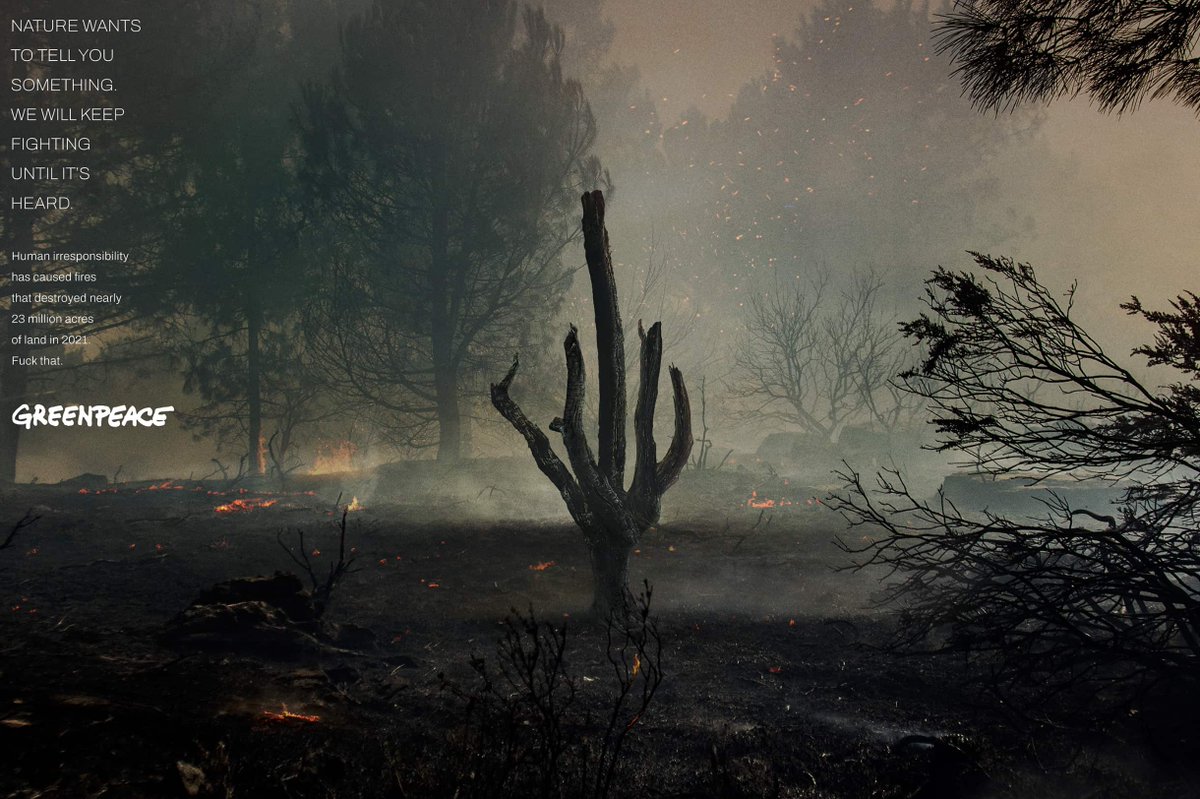 creapills's tweet image. "La Nature a quelque chose à vous dire"

Greenpeace par l'agence BBDO Chile