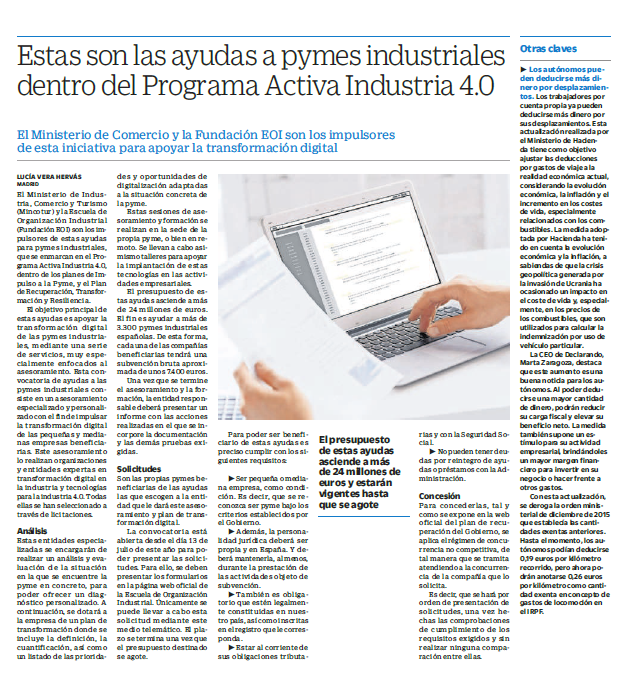 minturgob's tweet photo. 👏@eoi y @mincoturgob impulsan la transformación digital de nuestras #pymes industriales.

💶Financiación y ayuda económica
👨‍💼Asesoramiento personalizado
💪Fortalecimiento del tejido productivo

Vía @CincoDiascom https://t.co/CKml7VOrtS
