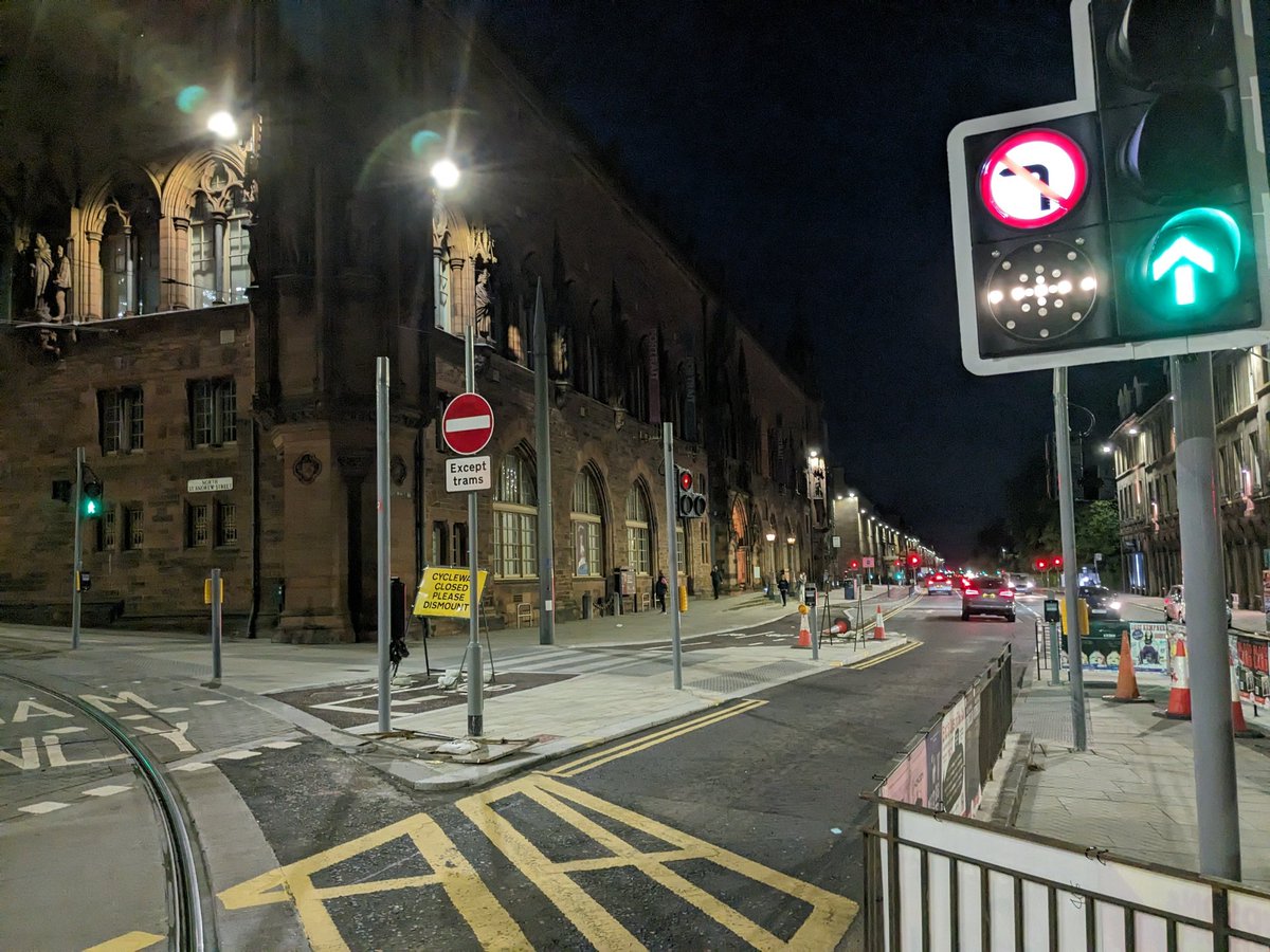 albacrespi's tweet photo. @edinhelp someone has turned around a forbidden direction sign on Queen St junction at the Portrait gallery corner. Can you please fix this? Cars are really confused on where to go. https://t.co/3tPYi8s35y